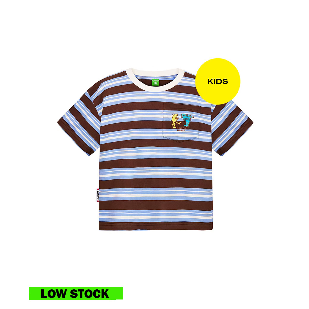 (DROP 2) GROWING BLUE STRIPED T-SHIRT (KIDS)