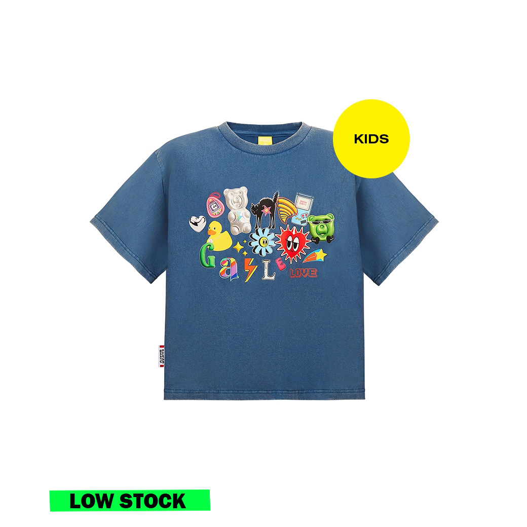 STICKER CLUB T-SHIRT - BLUE (KIDS)